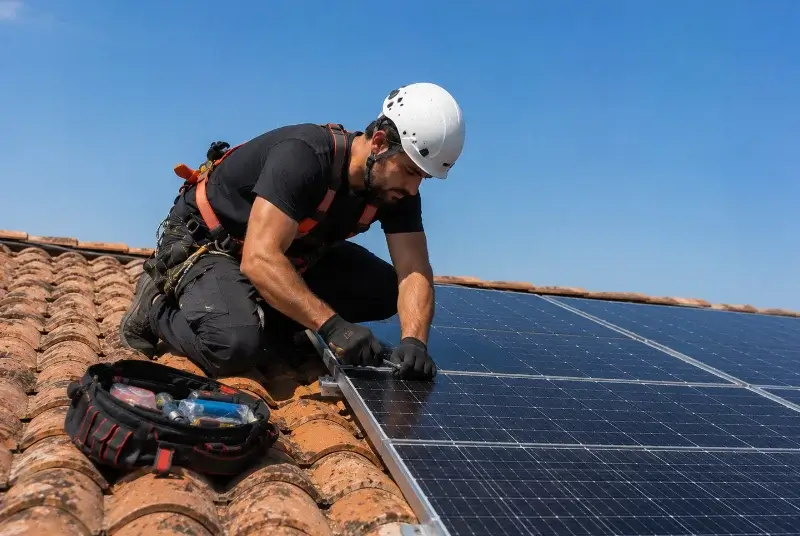 Maintenance et monitoring de panneaux solaires à la Genétouze